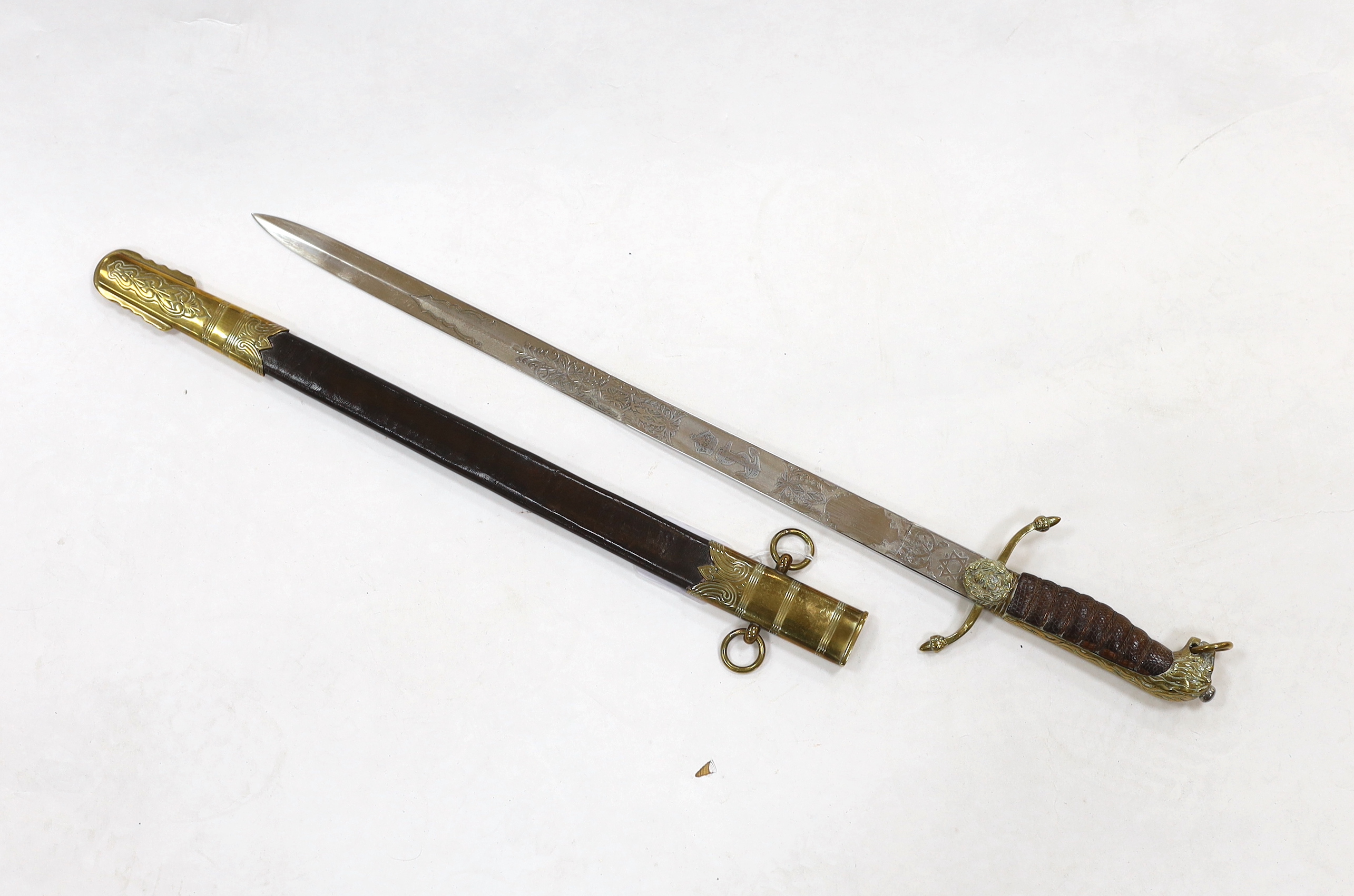 A well made copy of a 19th century Royal Navy dirk